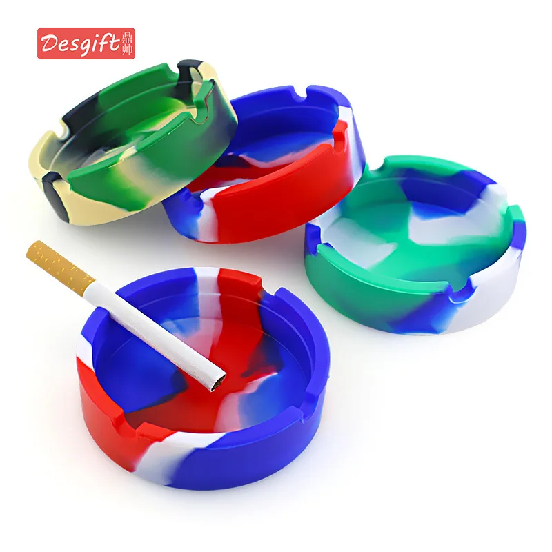 

Креативные пепельницы, термостойкая, искусственная силиконовая пепельница, круглая пепельница для автомобильной сигареты, пепельница для ...