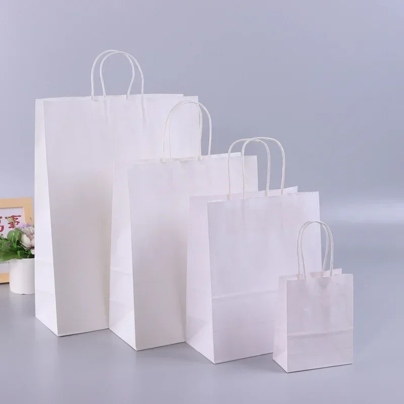 Фото 10/20/30/50pcs Gift Pakcaging Kraft Paper Bag Birthday Party Wedding Christmas New Year Child Favors Cookies Snack Decoration №3