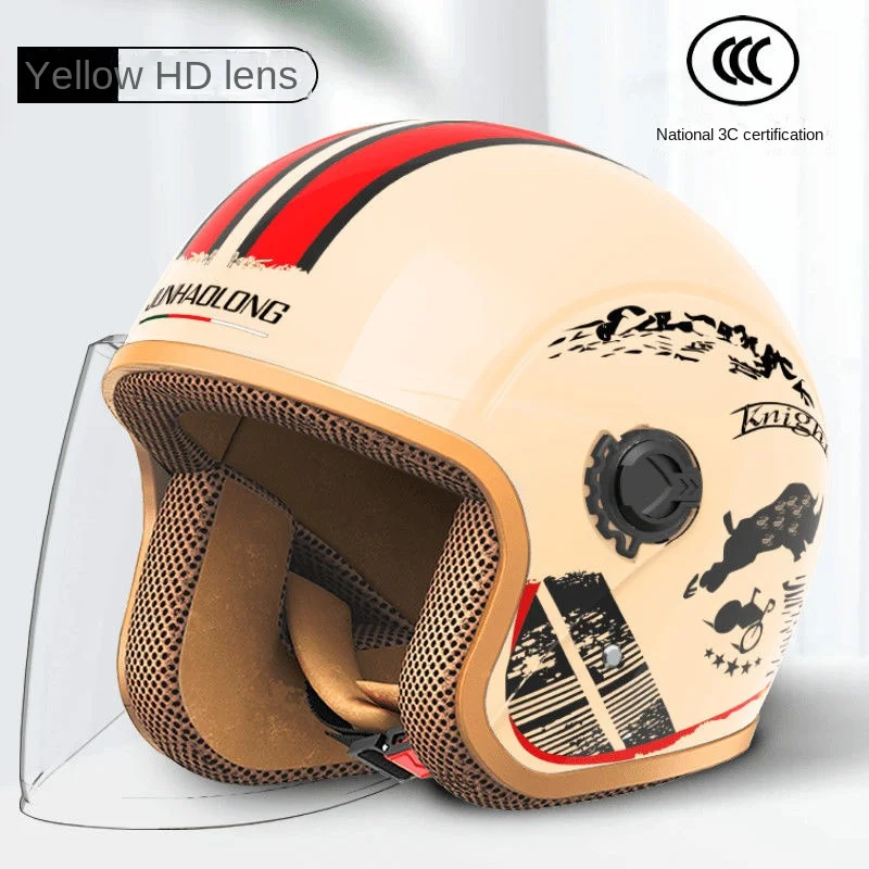 

Summer Helmets Motorcycle Open Face Helmet for Men Motocross Road Bike Moped Cafe Racer Chopper Light Electric Scooter Helmet