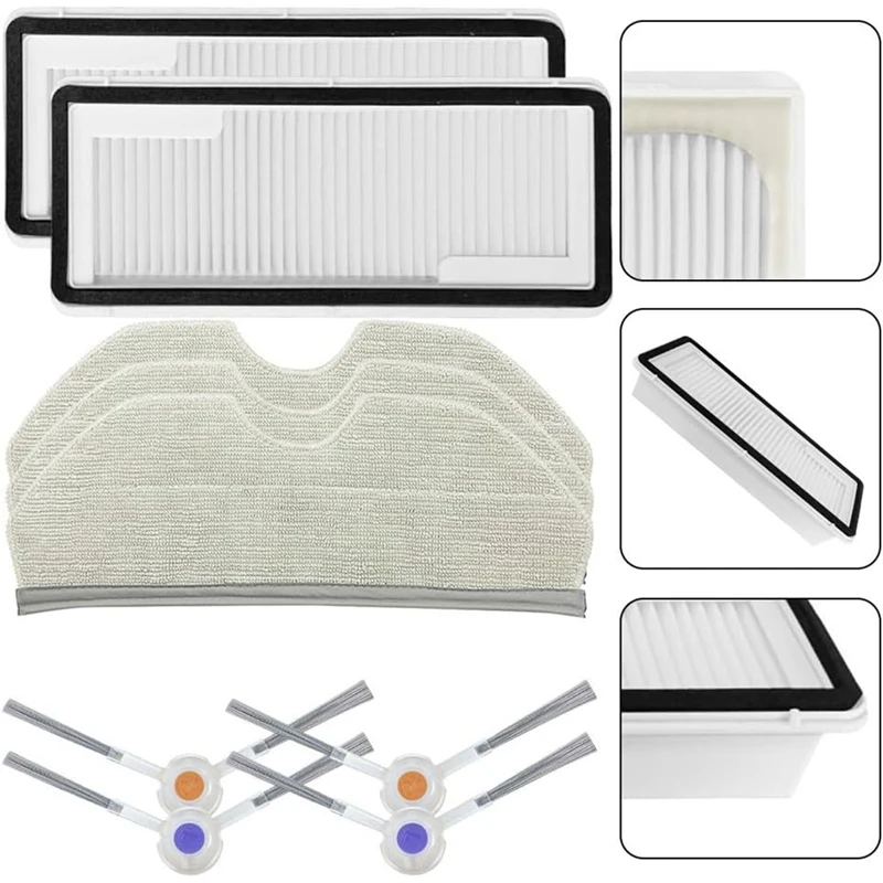 For Narwal Freo X Ultra &amp Plus / K1 Side Brush Hepa Filter Mop Cloth Replacement Parts Kit
