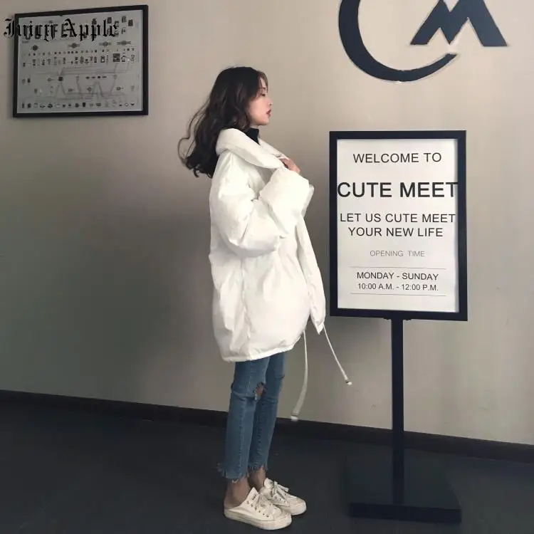 Winter Jacket Women 2023 Oversized Thicken Warm Parkas Elegant Casual Ladies Streetwear Pockets Stand-neck Coats Female Clothing