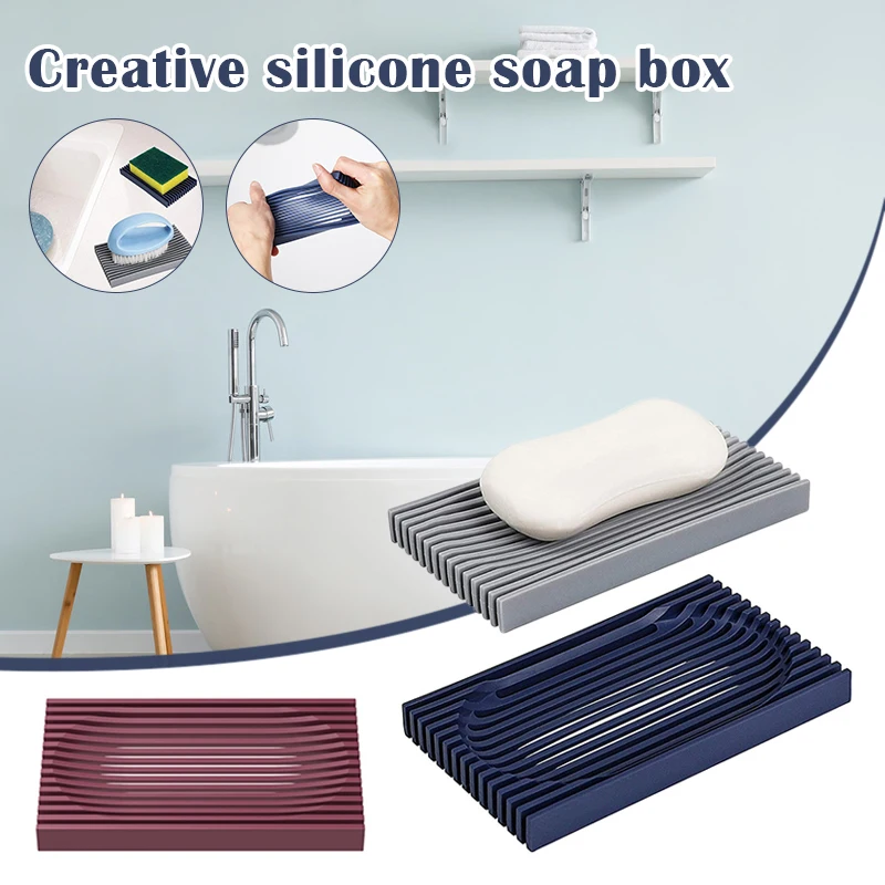 

НОВАЯ душевая мыльница премиум-класса самосливающийся держатель для мыла для душа Современная экономия мыла для ванной комнаты гибкий под...