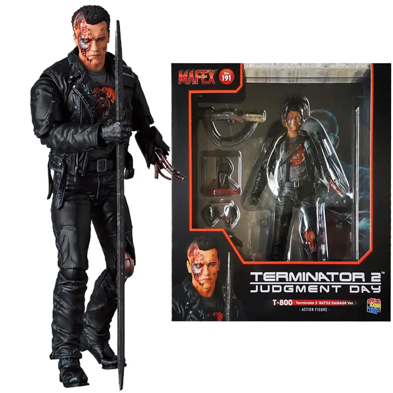 

В наличии оригинальная игрушка Medicom MAFEX No.191 T-800 T2: Битва, день повреждения вера, 16 см, коллекционная экшн-фигурка, игрушки, подарки