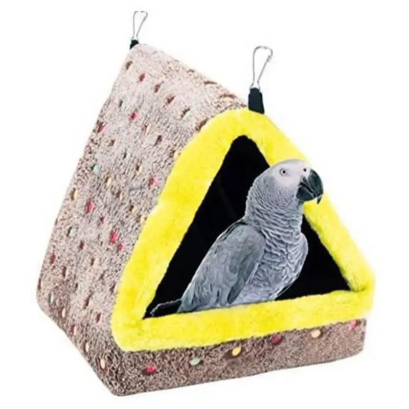 

Parrot House Soft Plush Hammock Hang On Cage Tent for Birds Parrot Winter Warm Bed Pet Toy Pouch Cotton Bed for Macaw Hamster