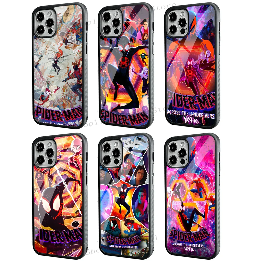Чехол для мобильного телефона HD S-Spider-Man M-Miles Morales iPhone 15 14 13 Pro Max 11 12 Mini Alex Mirror корпус