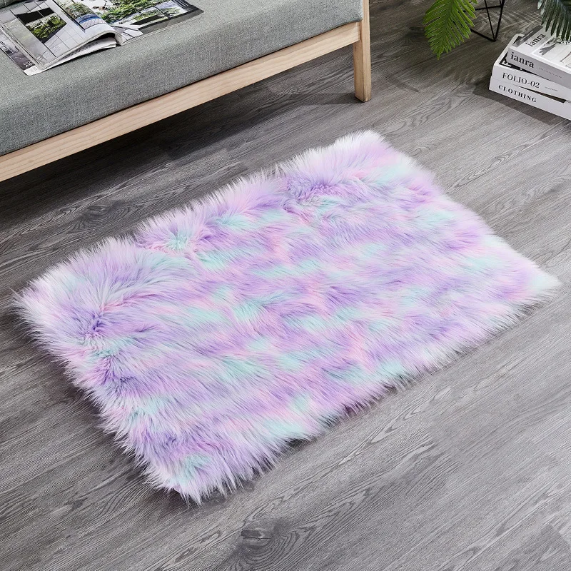 

Plush Sheepskin Rugs For Bedroom Carpet Room Long Hair Bedside Mat Floor Hairy White Rugs Red Living Room Fur Kids Carpets