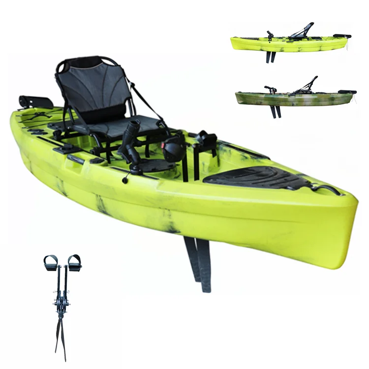 Paddle Predator, Ocean Fins Pedal Kick Up Kayak Fishing Single Seat Canoe/kayak With Motor