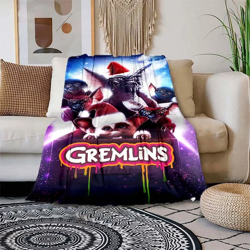 Фланелевое Флисовое одеяло Gremlin 84 дюйма теплая вещица в стиле 80-х фильмов Mogwai Monster