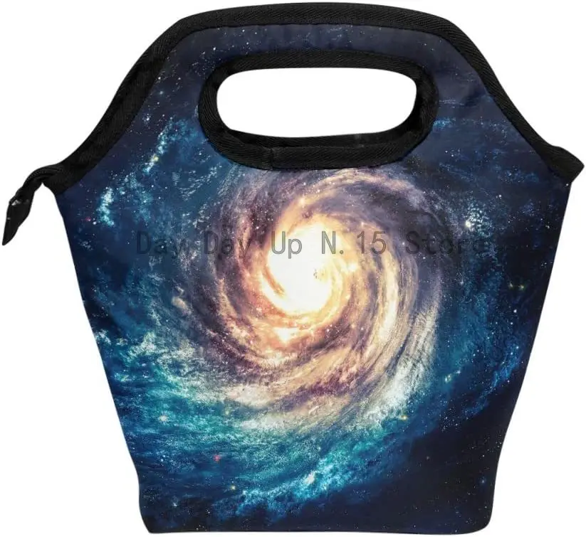 

Galaxy Space Cooler Lunchbox School Office Lunch Tote Bag Handbag Reusable Bag for Kids Woman Men