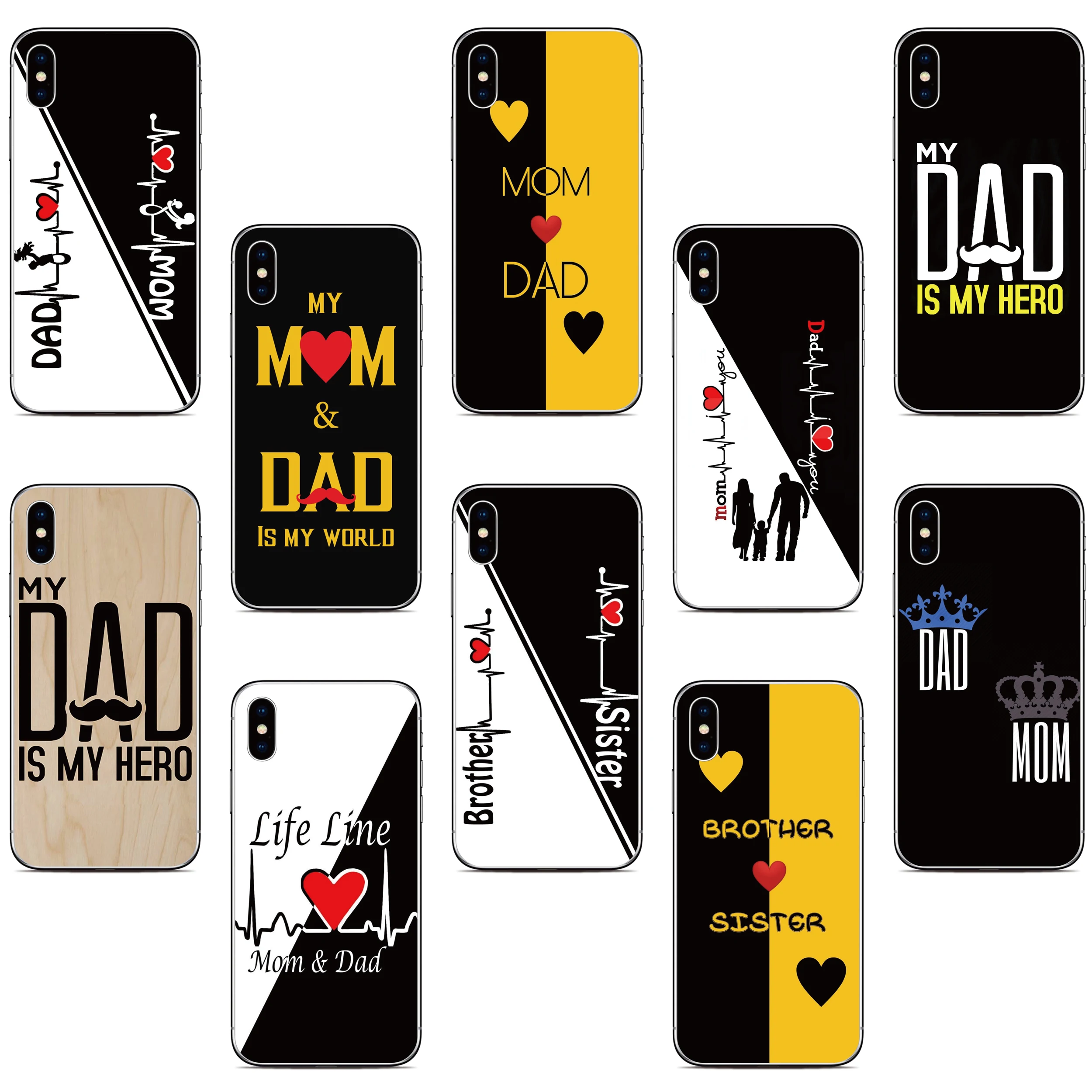 Чехол Love Dad Mom для TCL 50 505 502 501 30 SE 40 X XE XL 10 Lite 20 Pro R 403 306 305 405 406 20S 10L Plus чехол телефона