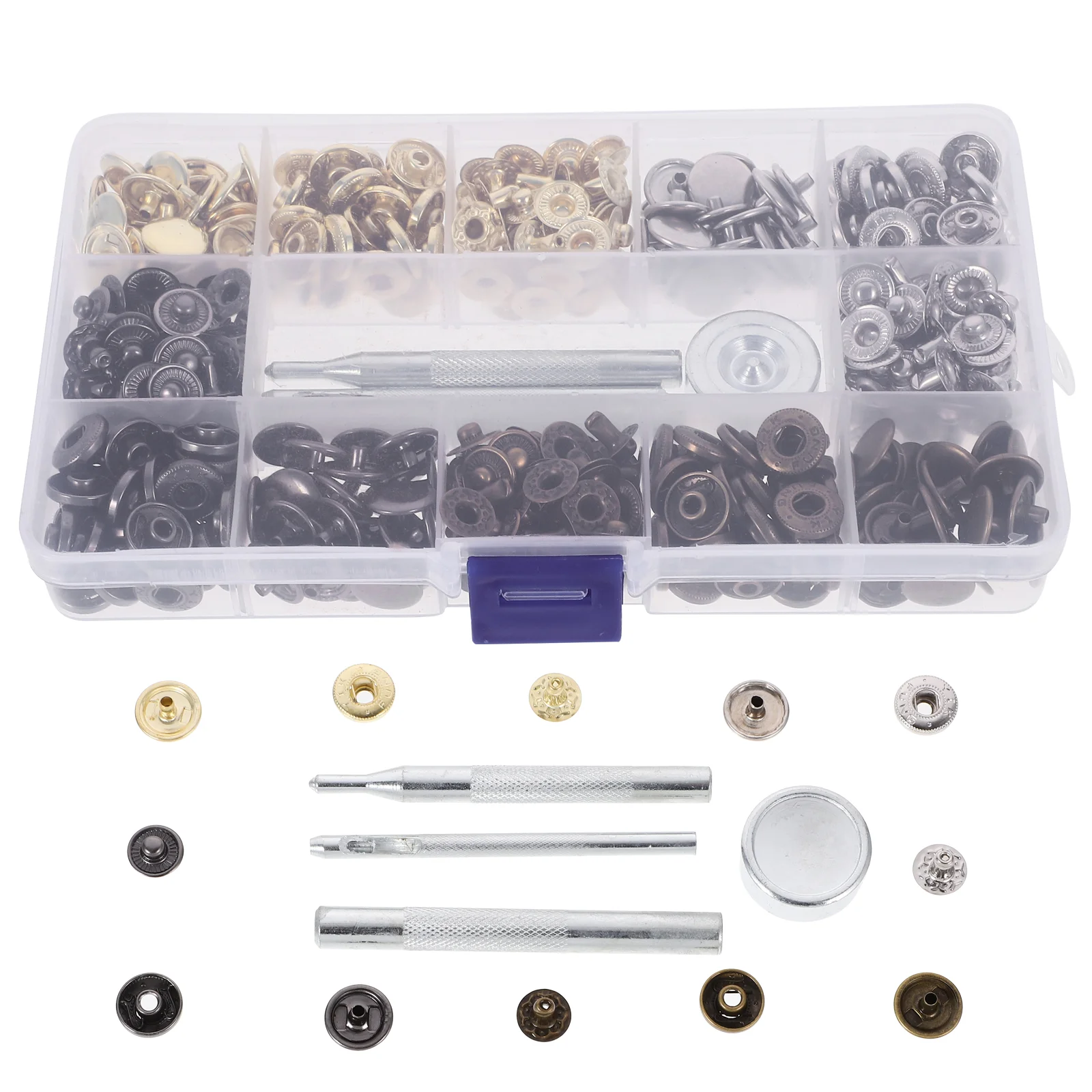 

Buttons Assorted Bag Clasp Fastener Clothespress Studs No-sew Snap Iron Costume Decorationsdecorative Women's DIY Crafts