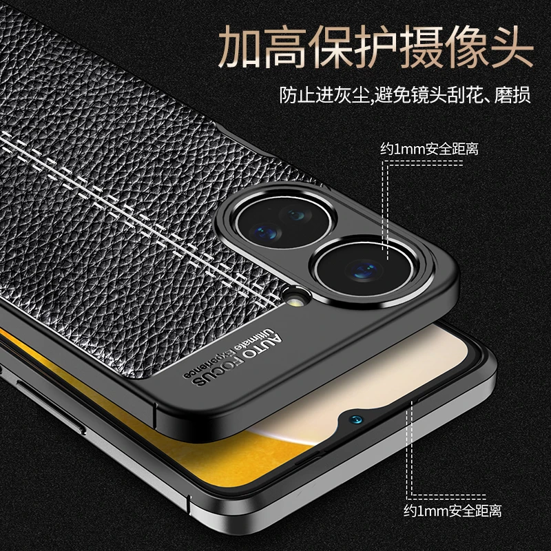 For OPPO Realme 10 Pro Case Cover OPPO Realme 10 Pro Capas Phone Bumper Original Back Soft TPU Leather Fundas Realme 10 Pro Plus