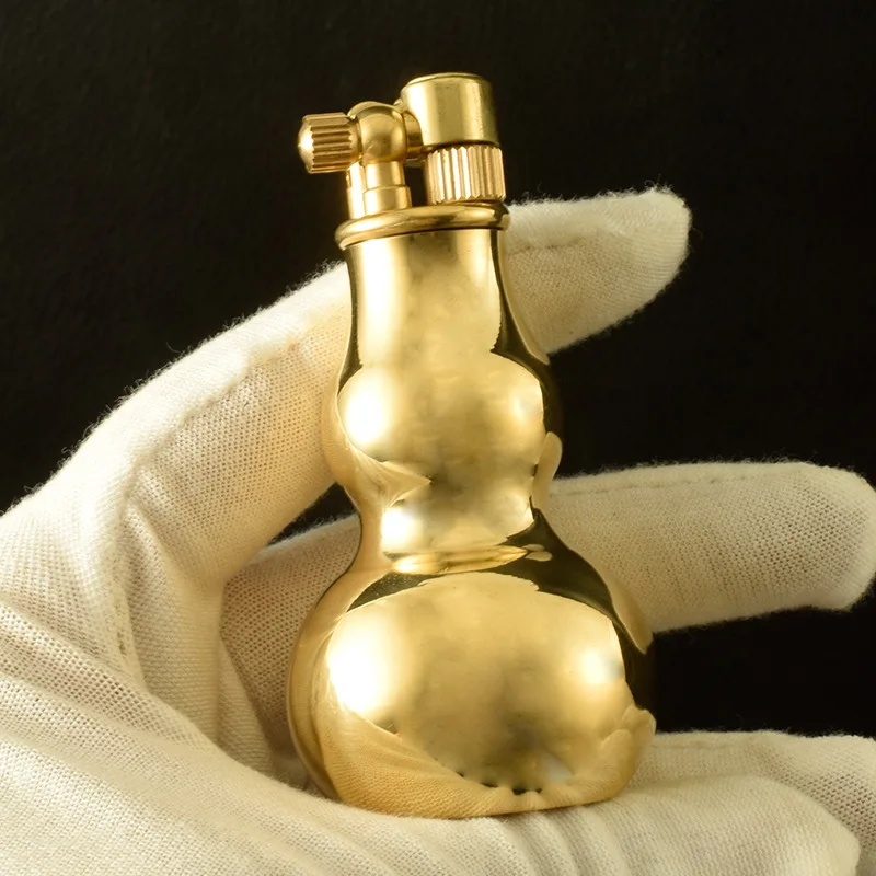 

Retro Classic windproof oil Cigarette Lighters Creative gourd Kerosene Flint Petrol Vintage Gasoline Lighter Petrol Refillable