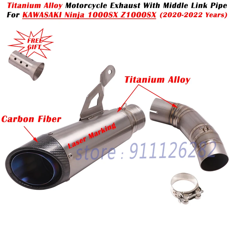 

Глушитель выхлопной трубы для Kawasaki Ninja 1000SX Z1000SX 2020-2022, из титанового сплава