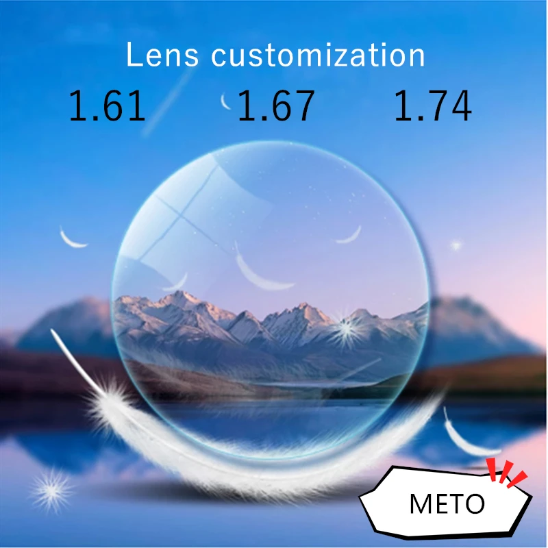 

Линзы для очков METO 1,61 1,67 1,74, близорукость, дальнозоркость, голубые лампы, блокирующие линзы, линзы HD, Линзы для очков по рецепту, оптические линзы на заказ