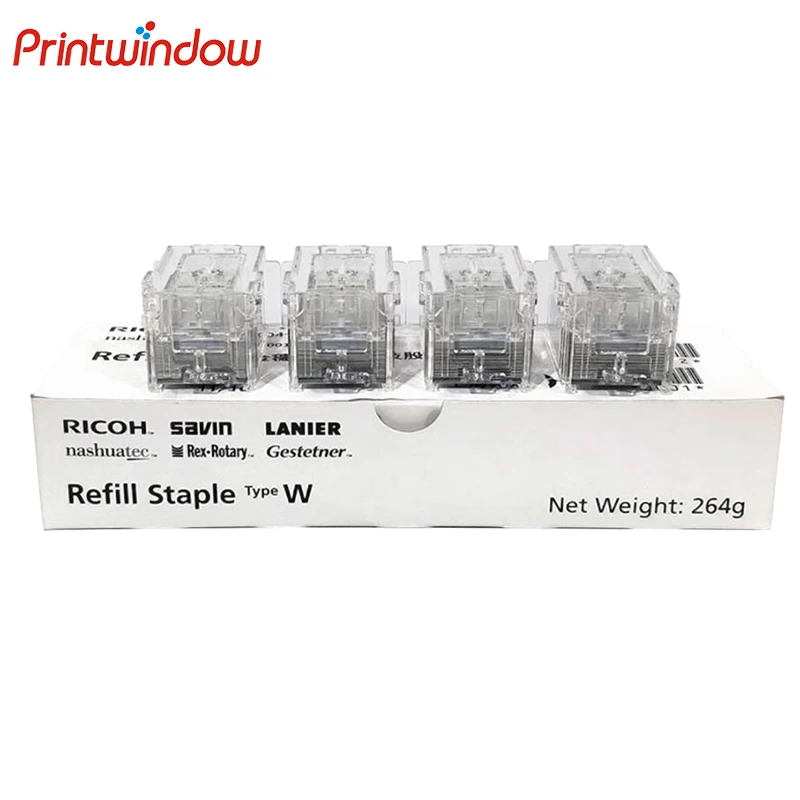 416712 Staple Type W Original for Ricoh SR3170 SR3240 SR3290 SR4100 SR4160 Staple Cartridge 1 Box of 4