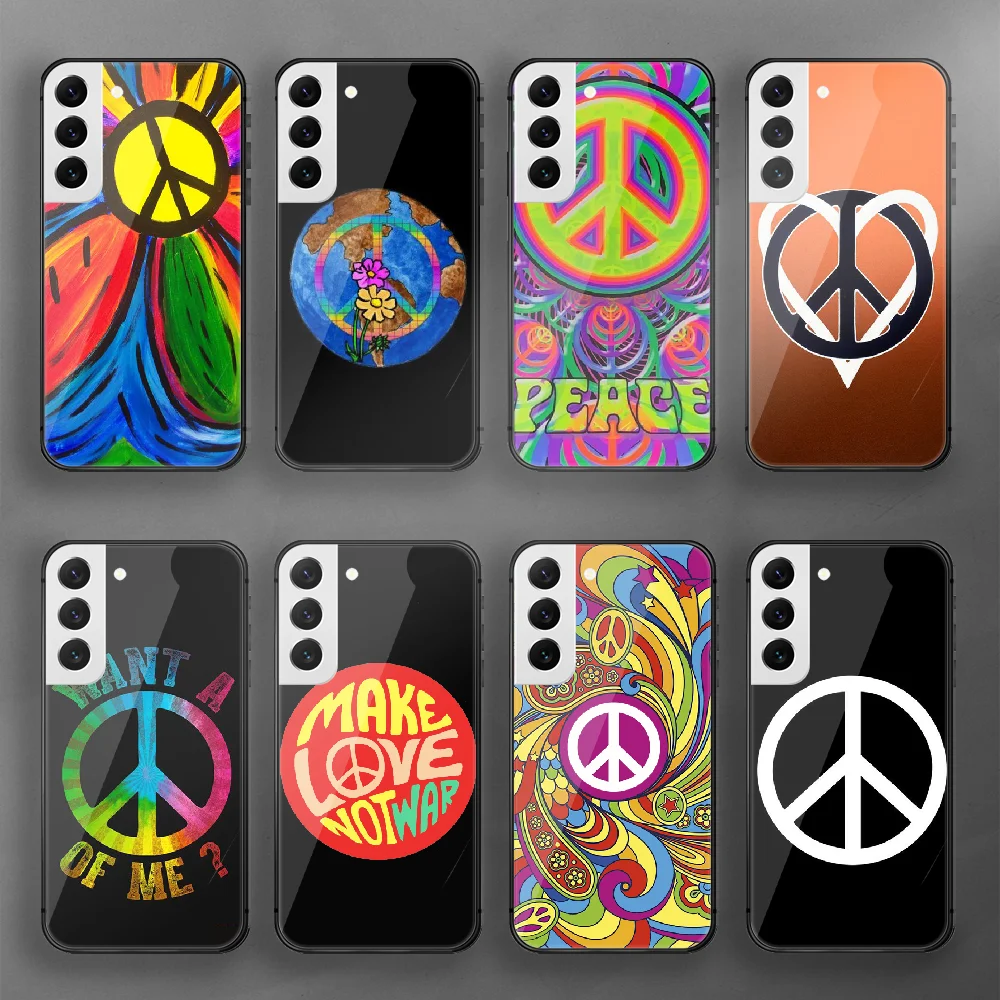 

World Peace Art Aesthetic Tempered Glass Phone Case Cover For Samsung Galaxy A S 9 12 13 20 21 22 32 33 Fe 5G Plus Ultra