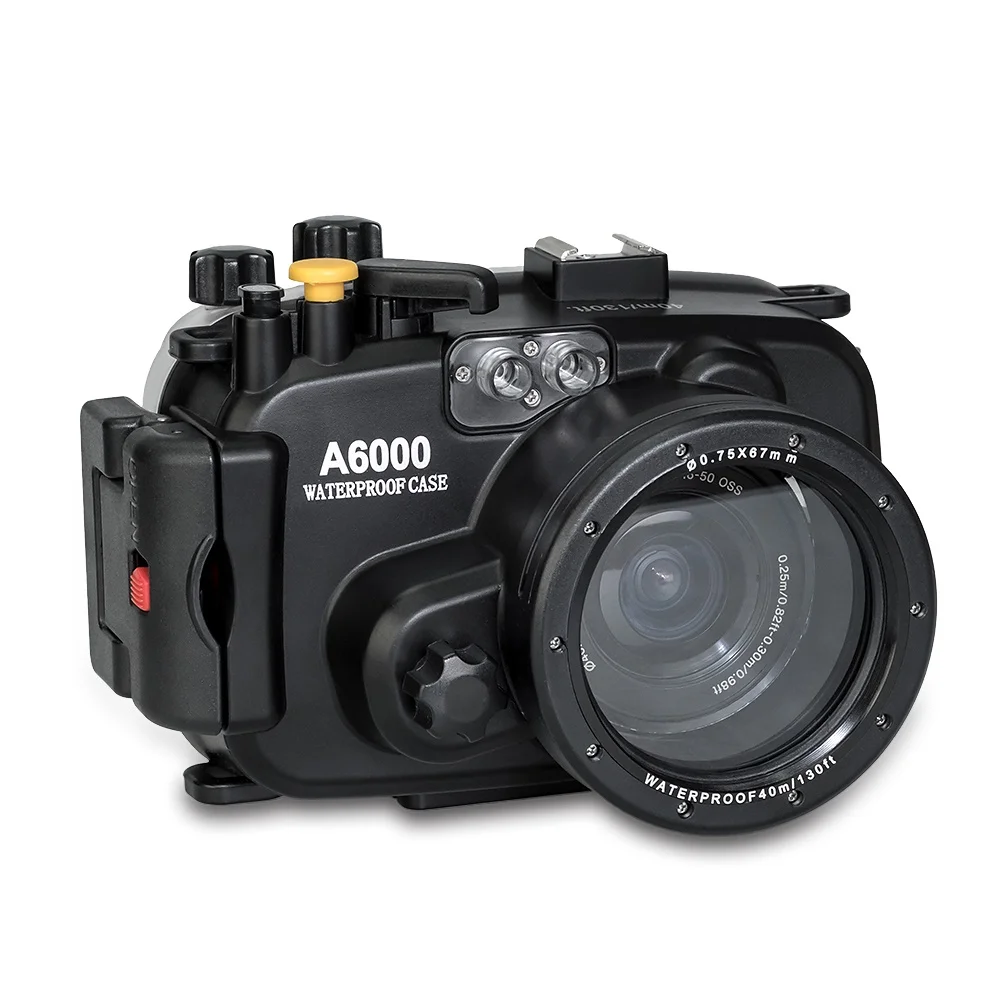 Mcoplus 130 футов/40 м подводная камера корпус Водонепроницаемая для дайвинга чехол IPX8 для Sony A6000 A6300 A6400 A6500 A6600 камера 16-50 мм