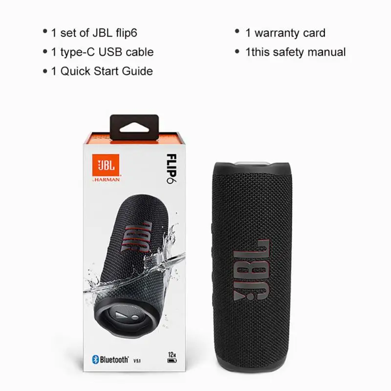 Bluetooth-Колонка JBL FLIP 6 портативная Водонепроницаемая IPX7 |