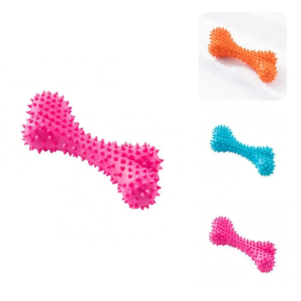 

Dog Biting Toy Practical Colored Bones Thorn Ball Pet Toy Arouse Interest Relieve Boredom Bite Toy