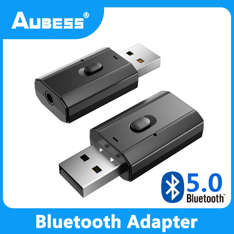 

Bluetooth 5.0 Adapter Data Transmitter Stereo Music Audio Receiver USB/AUX 3.5mm Jack For PC Laptop Keyboard Car Accessories