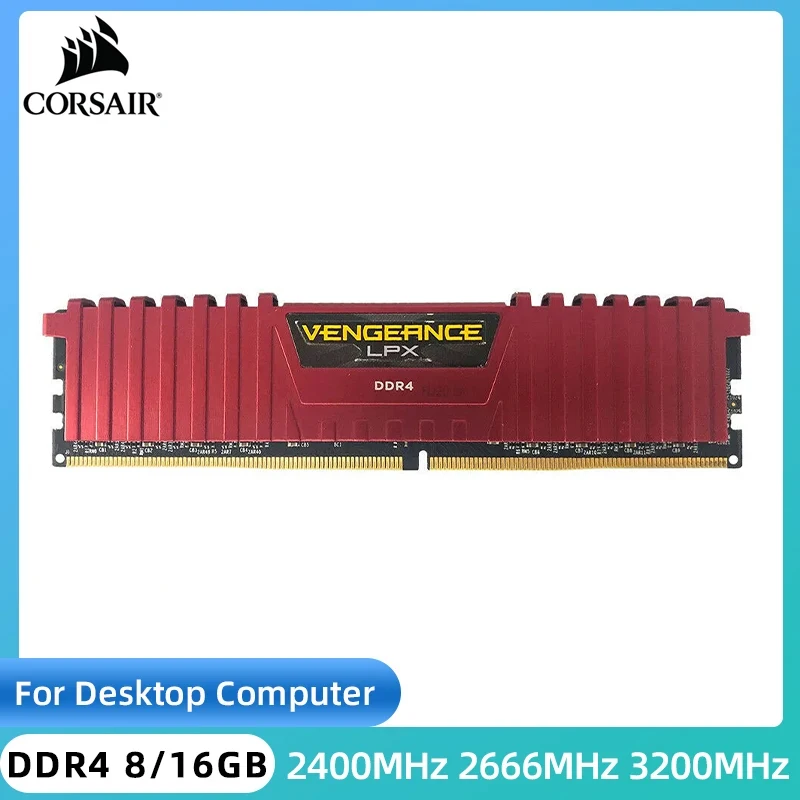 CORSAIR Vengeance LPX DDR4 16GB 8GB 3200MHZ 2666Mhz 2400Mhz DIMM RAM PC4-25600 21300 19200 Desktop Memoria Ram 1,2 V 288 Pin
