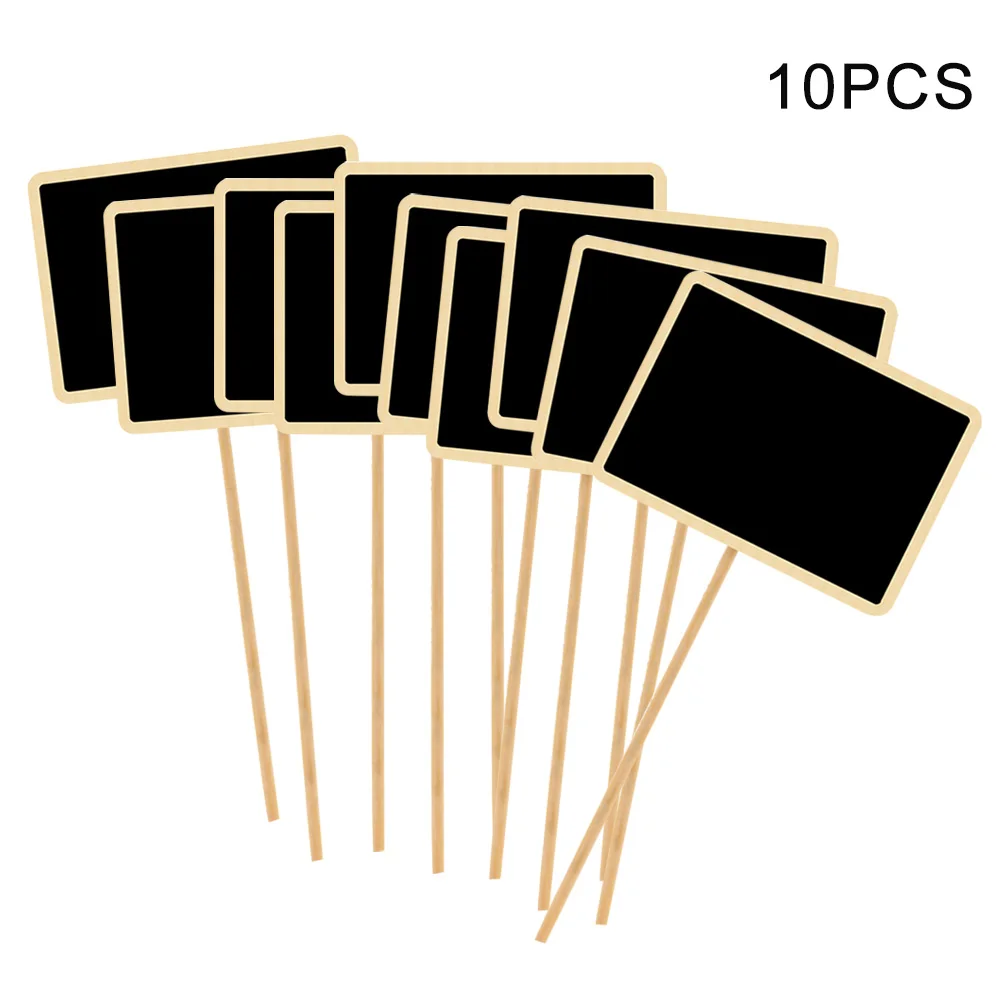 

10pcs/set Garden Markers Fruit Easy Write Home Wooden Agriculture Durable With Blackboard Plant Tags Vegetable Labels Flowers