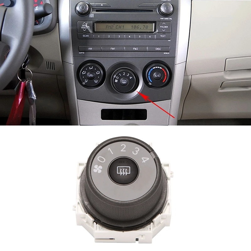 

Car Air Conditioning A/C Panel Knob Switch Wind Speed Switch for Toyota Corolla Vezel 2007-2013