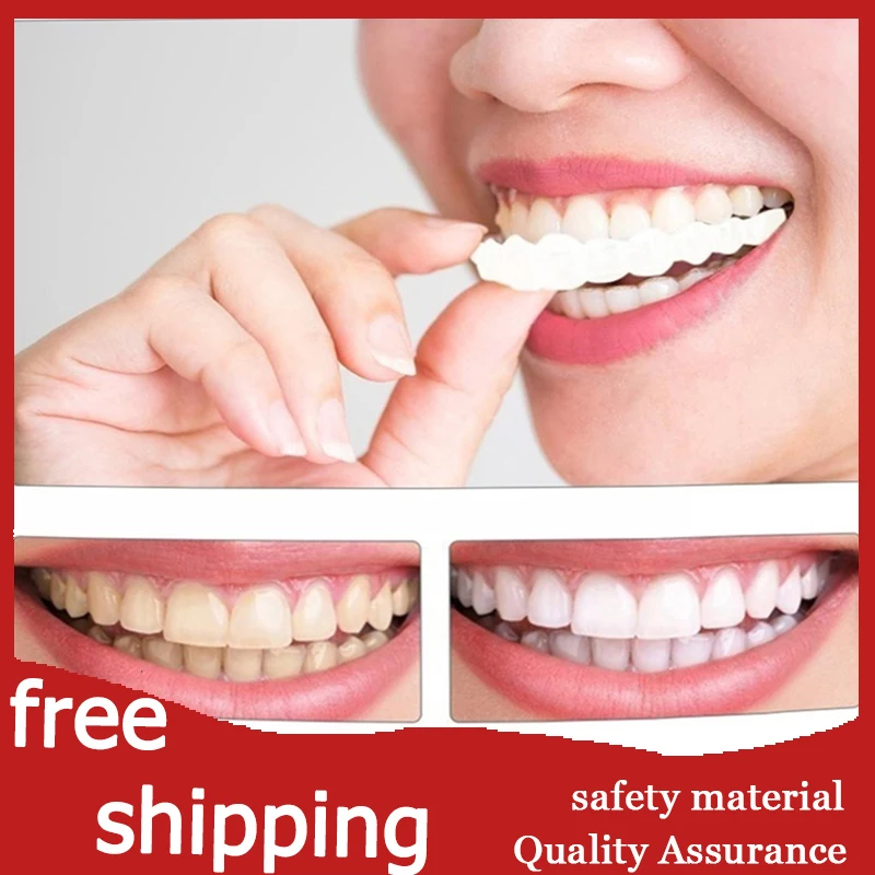 

One/Two Pairs Portable Whitening Teeth Veneers Reusable Braces for Oral Whitening Dentures Universal Teeth Grooming Tools