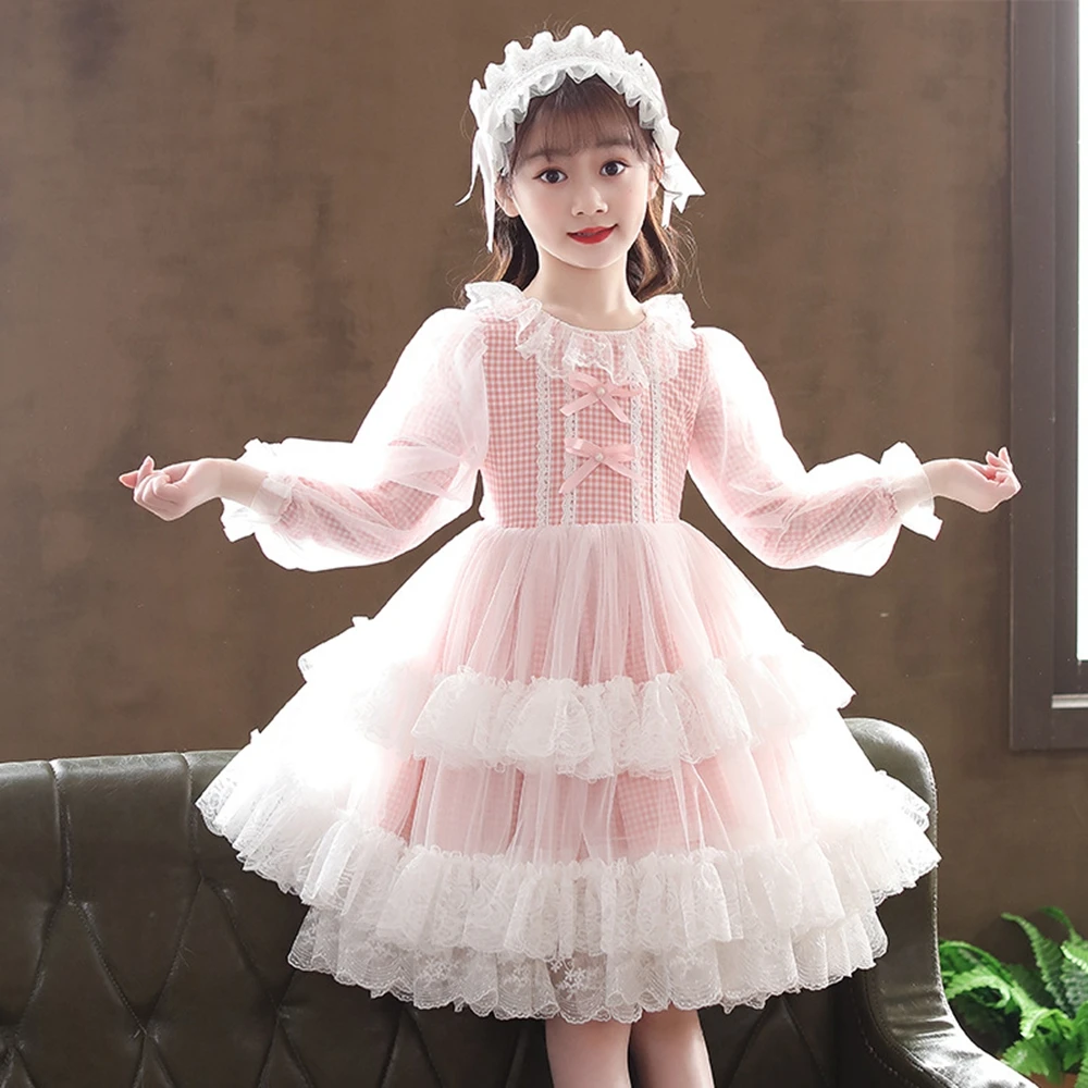 

Flower Girl Dress O-Neck Knee-Length Girls Dress Tulle Lace Flower Girl Dresses