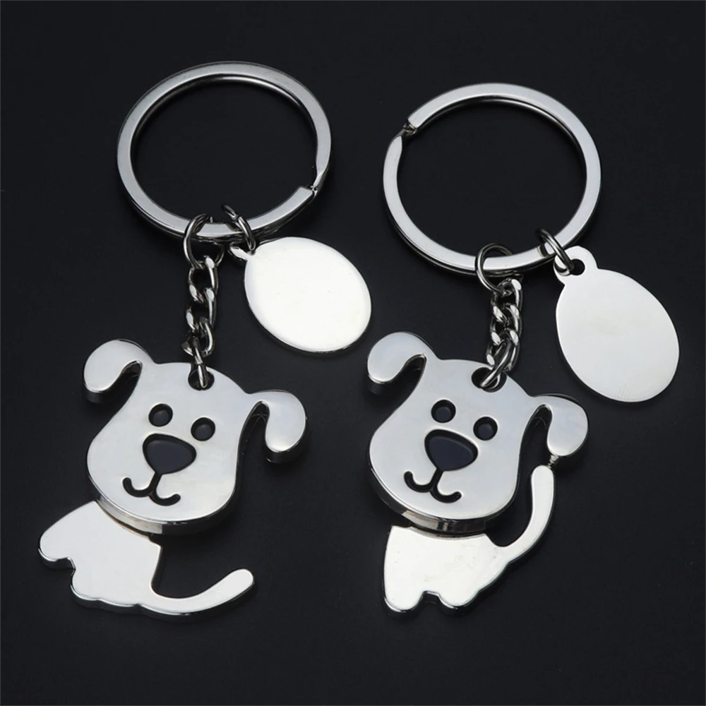 

New Metal Shake Head Dog Key Chain Charms Creative Men Women Bag Ornaments Accessories Car Key Ring Pendant Best Birthday Gift