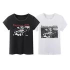 Повседневная Женская футболка из мягкого хлопка с круглым вырезом, лето 2022, модная женская Приталенная футболка в стиле High Street, женская футболка с принтом, Топ