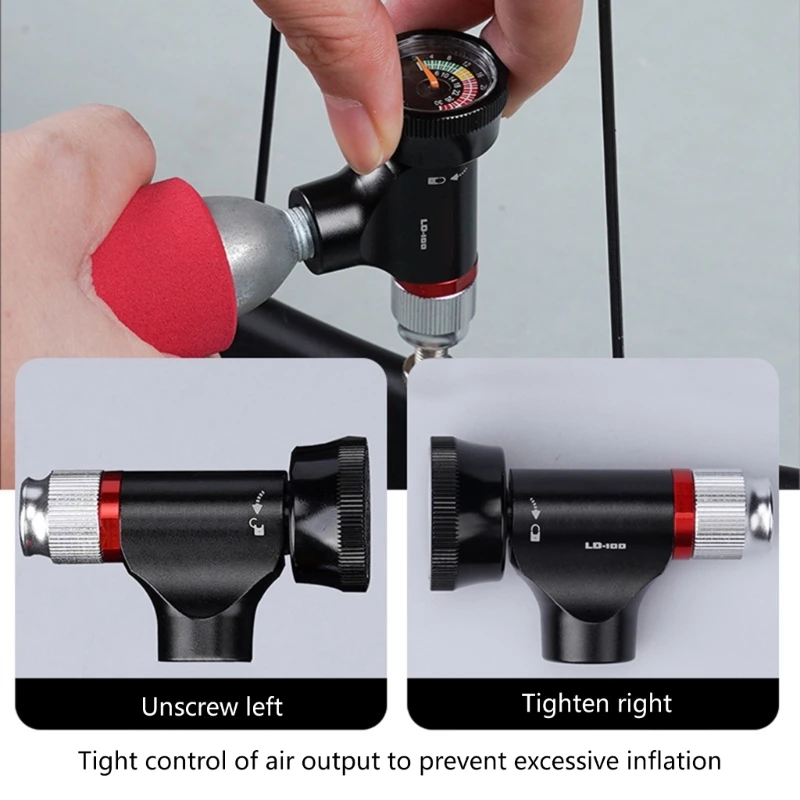 11UE портативный насос для накачивания CO2 быстрый и легкий велосипедный шин