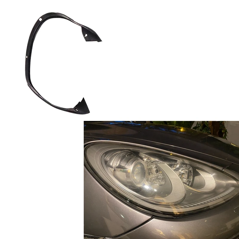 Car Front Headlight Rubber Sealing Strip Trim Head Light Lamp Decorative Strip Gasket for Porsche Cayenne 2011-2014