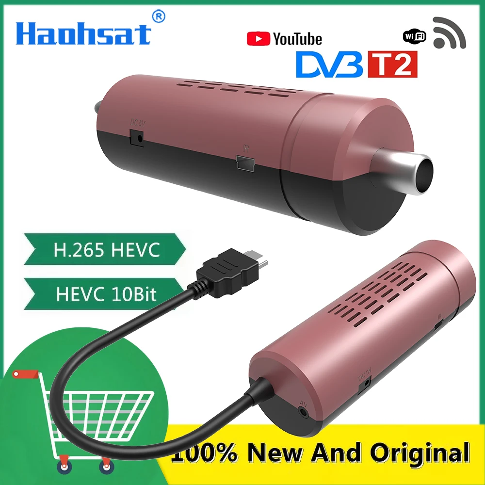 

Цифровая ТВ-приставка Haohsat DVB T2plus, Италия, Россия, Wi-Fi Full HD 1080P DVB T2MINI тюнер, Европейский спутниковый ТВ-приемник T2MINI