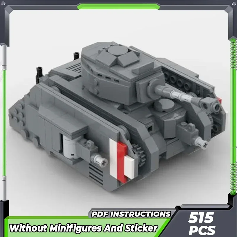 Конструктор Moc модель военного оружия основной боевой танк технология модульные