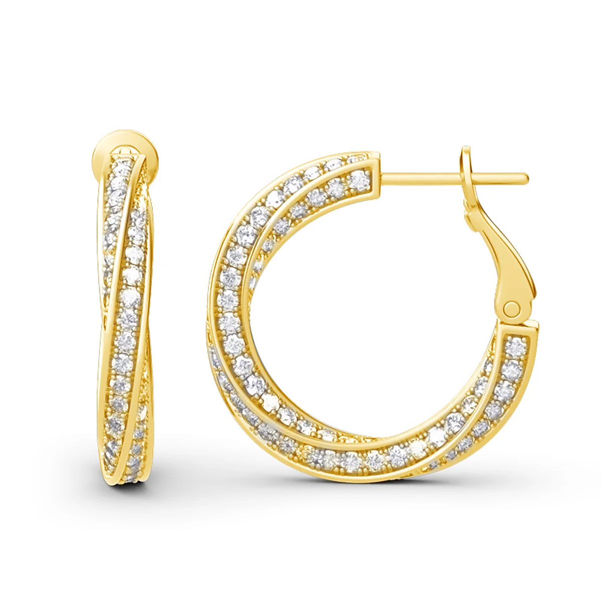 

Total Is 7.5ct Moissanite Hoop Earrings For Women 100% 925 Silver Large Luxury 2022 Trending Designer Jewelry Pass Diamond Test