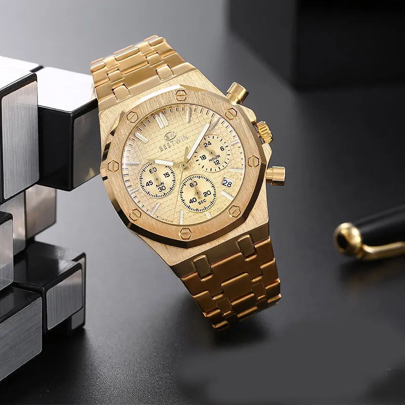 

Retro Classic Multi-function Sports Watch Men's Six Needle Dial Luminous Waterproof Quartz Calendar Men's Business Watches