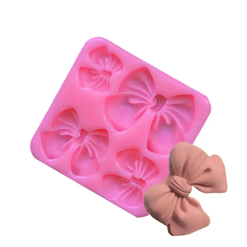 

Many Mini Bows Bow-Knot Shape Silicone Mold 3D Rosette Fondant Moulds Sugar Lace Mold Cake Brim Decorating Tools