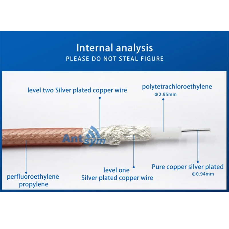 RG142 Coaxial Cable 1m 50ohm with RF Adapter  Connectors N Male and Female SMA BNC TNC Customized Acceptable