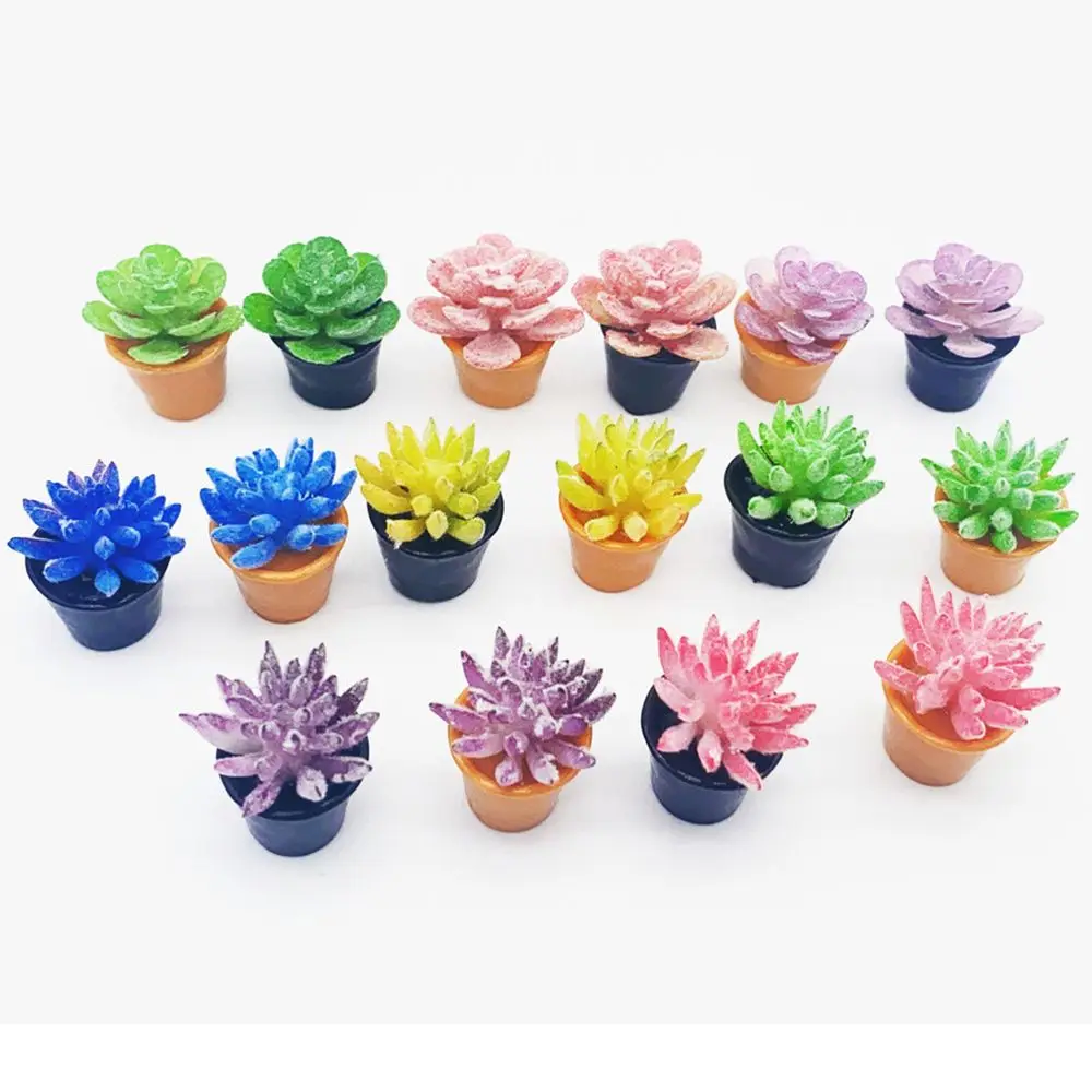 

Micro Ornament Home Decoration Miniature Flower Vase Doll House Furniture Simulation Potted Plants Mini Plant Pot