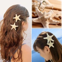 elegant beach women lady jewelry starfish hair clip hairpin star sea for 2 pcs