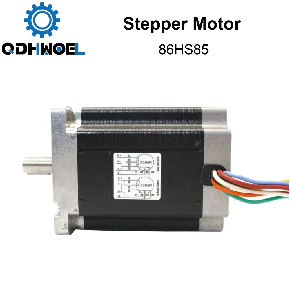 QDHWOEL Leadshine 2-фазный шаговый двигатель 86HS85 для NEMA34 6 8A длина 118 мм вал 12 7