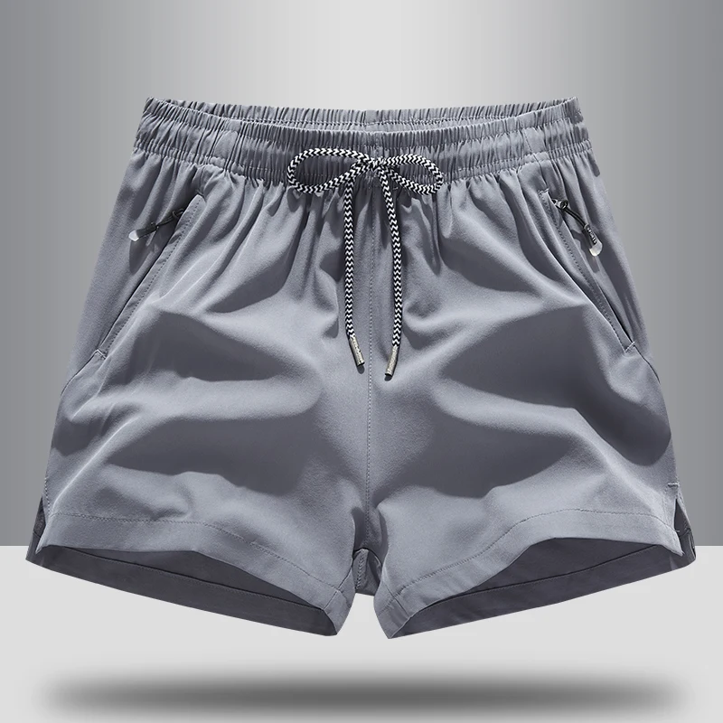 Минималистичные и модные Универсальные летние однотонные шорты на молнии с