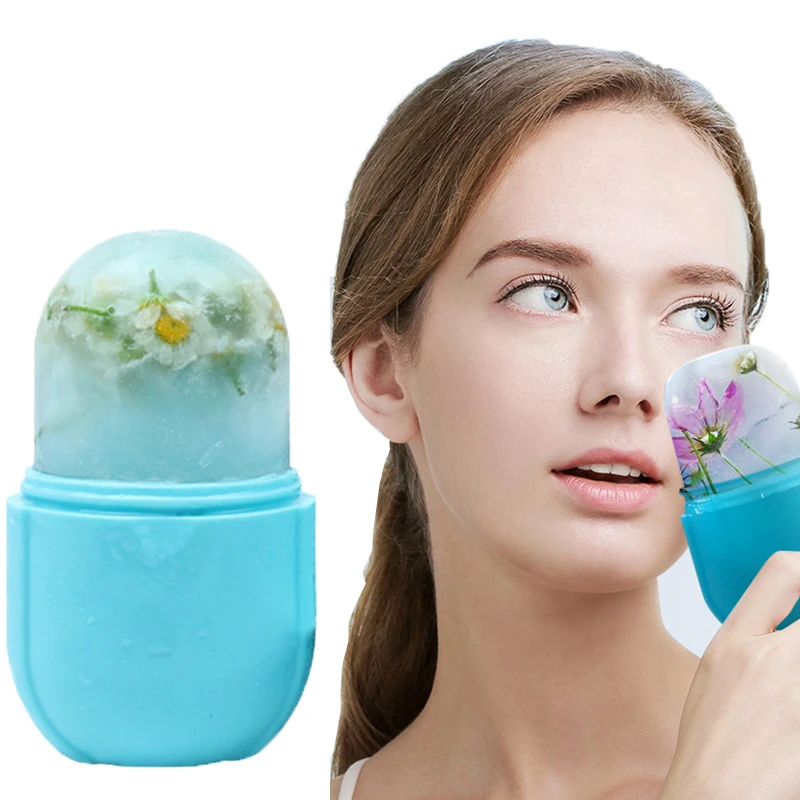 

2 Piecss Massage Reusable Icing Cooling Ice Cups Cold Massage Roller Freezable Face Massager for Muscle Cold Therapy