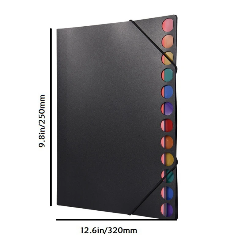 Расширяемая сумка для хранения файлов 24 кармана папка-гармошка A4 дома офиса и