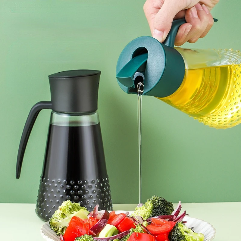 

Automatic Opening and Closing Oiler Kitchen Bottle Gravity Oiler Glass Leak-proof Oil Bottle Large-capacity Soy Sauce Bottle