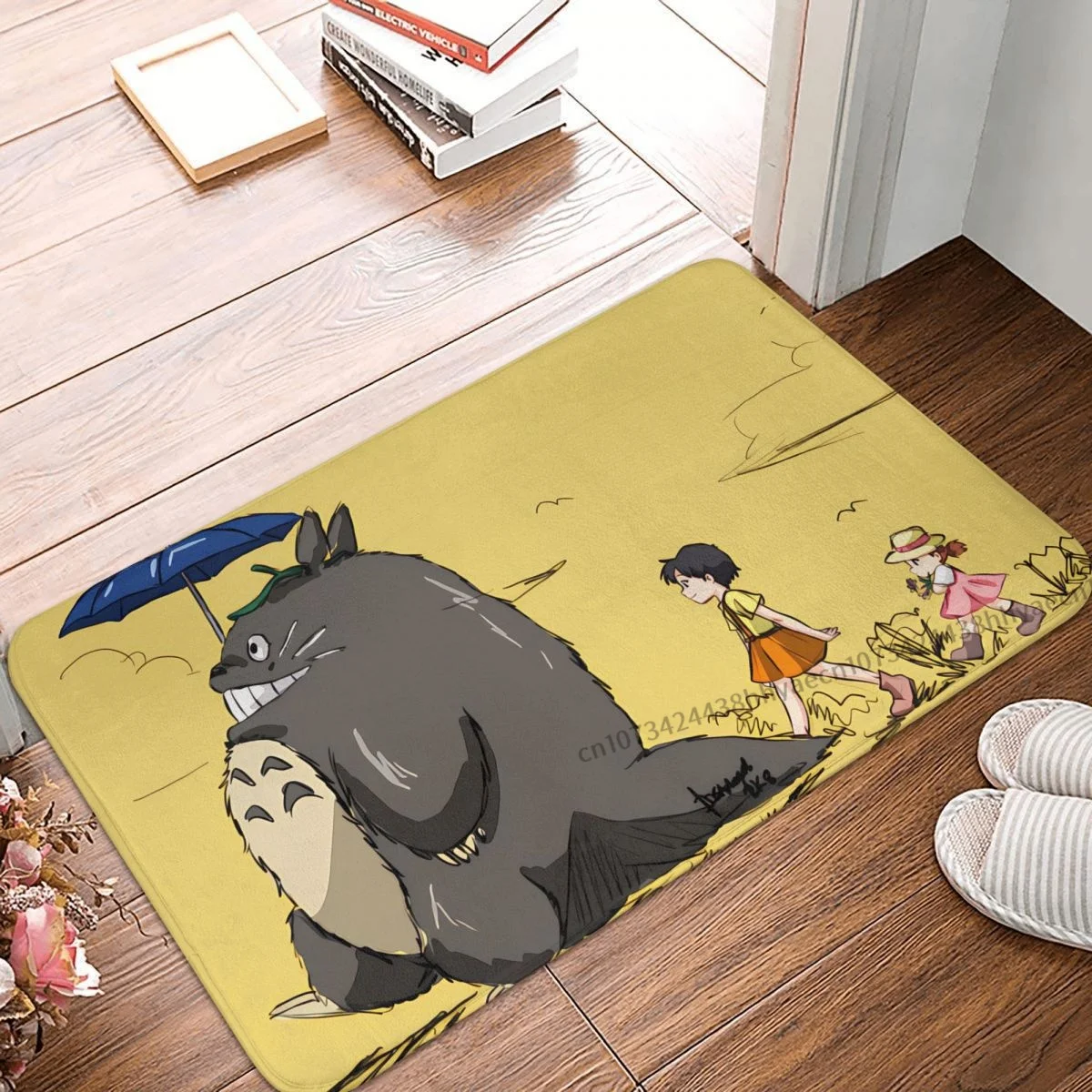 

Studio Ghibli Totoro Anime Bath Non-Slip Carpet By Turn Flannel Mat Welcome Doormat Home Decor Rug