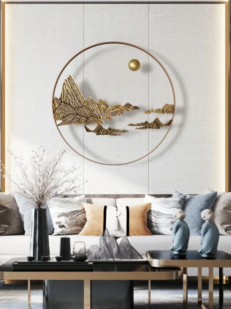 Роскошное железное украшение для гостиной дивана фон декоративная подвеска