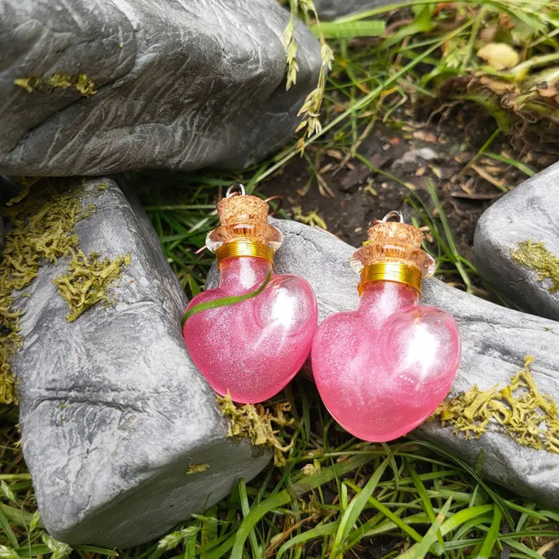 

Серьги в форме сердца с бутылкой Love Potion, вдохновение волшебника, ювелирные изделия, волшебное ведро
